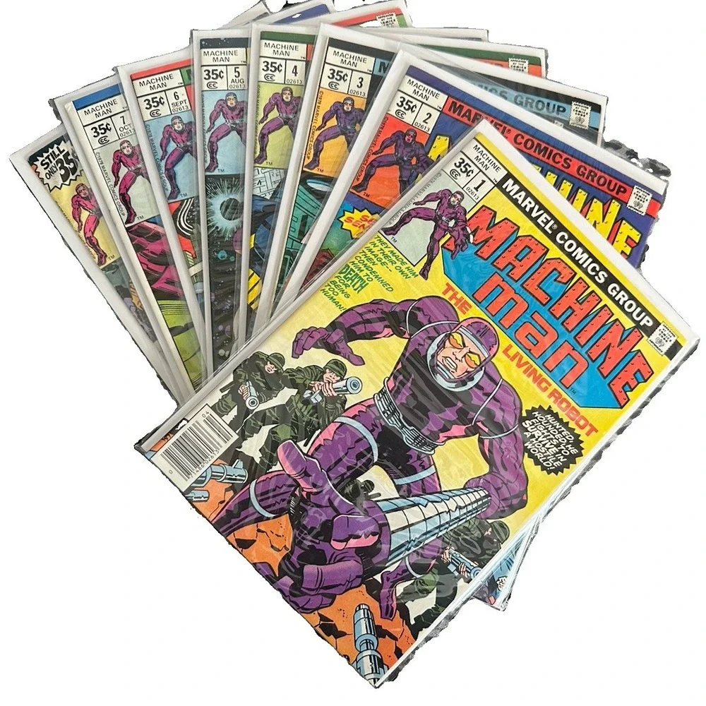 VTG. Marvel Comics, Group - Machine Man #1,2,3,4,5,6,7,8 Comic Books -Vintage!